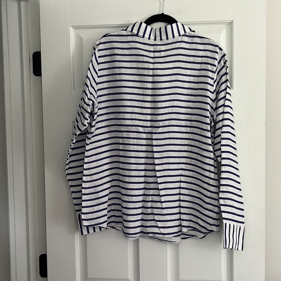 Blue/white striped coverup - Picture 2 of 3